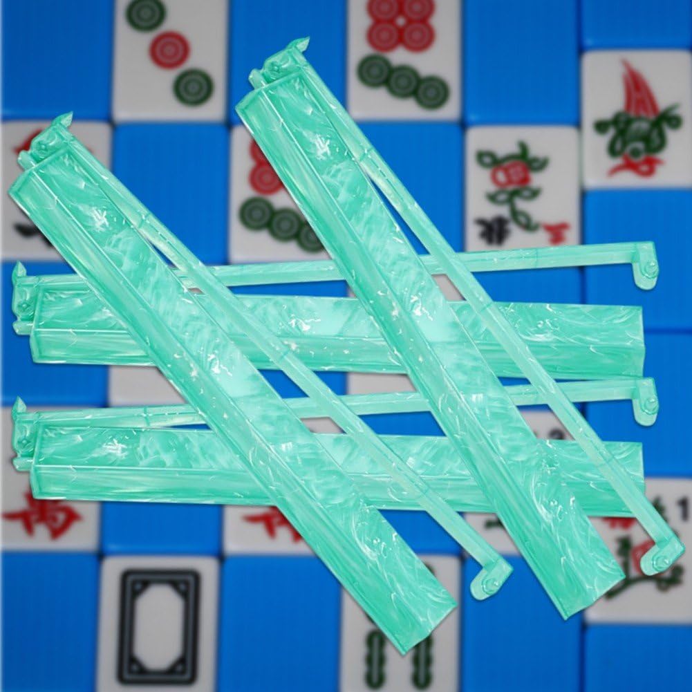 Set di 4 Supporti per Tessere Mahjong con Spingitori, Supporti per Tessere Mahjong, Supporto E Spingitore per Tessere, Accessori per Il Gioco del Mahjong