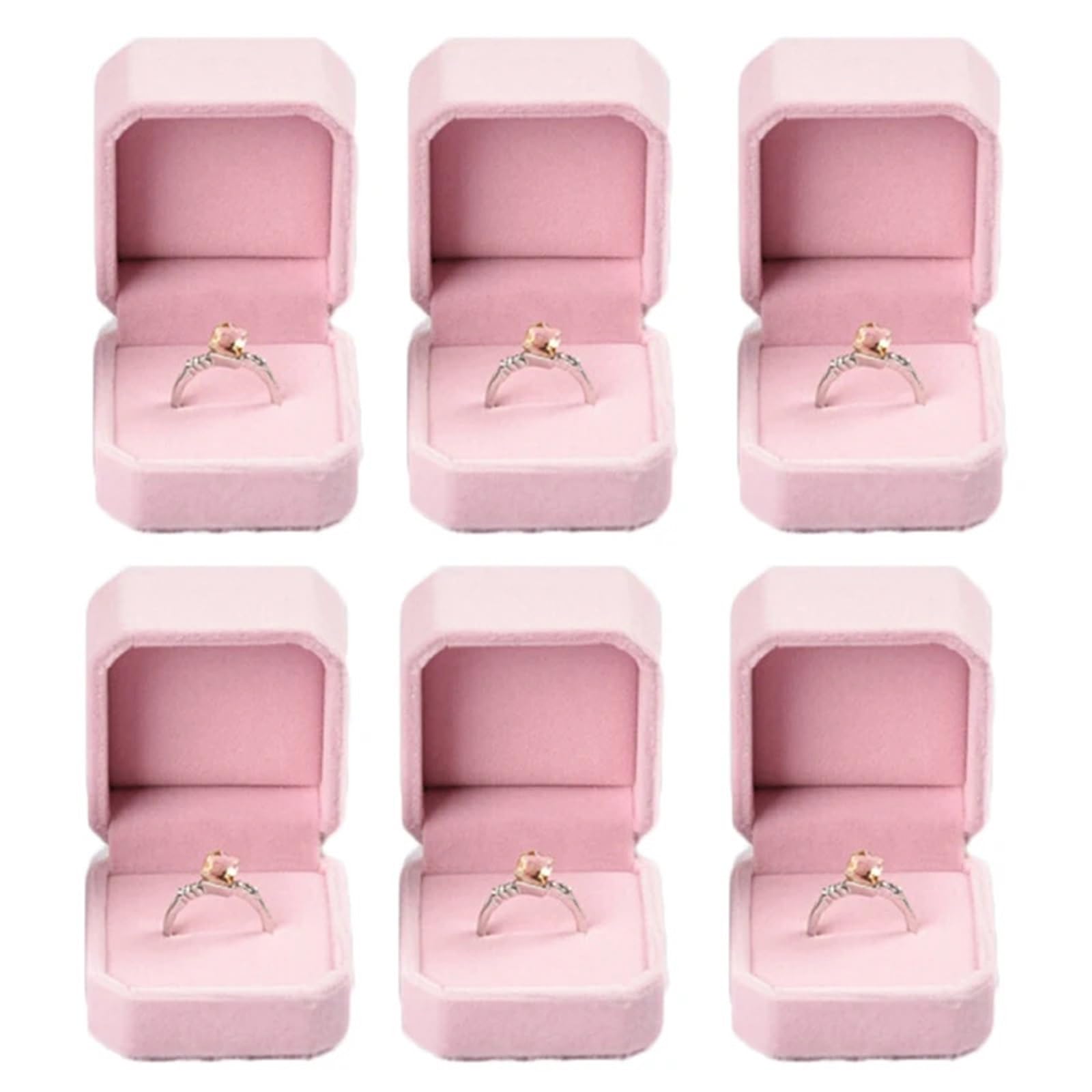 JFNKLFG Engagement Ring Boxearring Box Small Jewellery Organiser Boxes For for Proposal, Wedding(Pink)