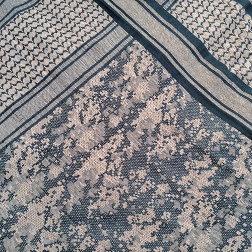 Image of Cotton Shemagh Keffiyeh Scarf - Lightweight Tactical Desert Head Neck Wrap, Sun Protection Outdoor Scarf for Summer Hiking