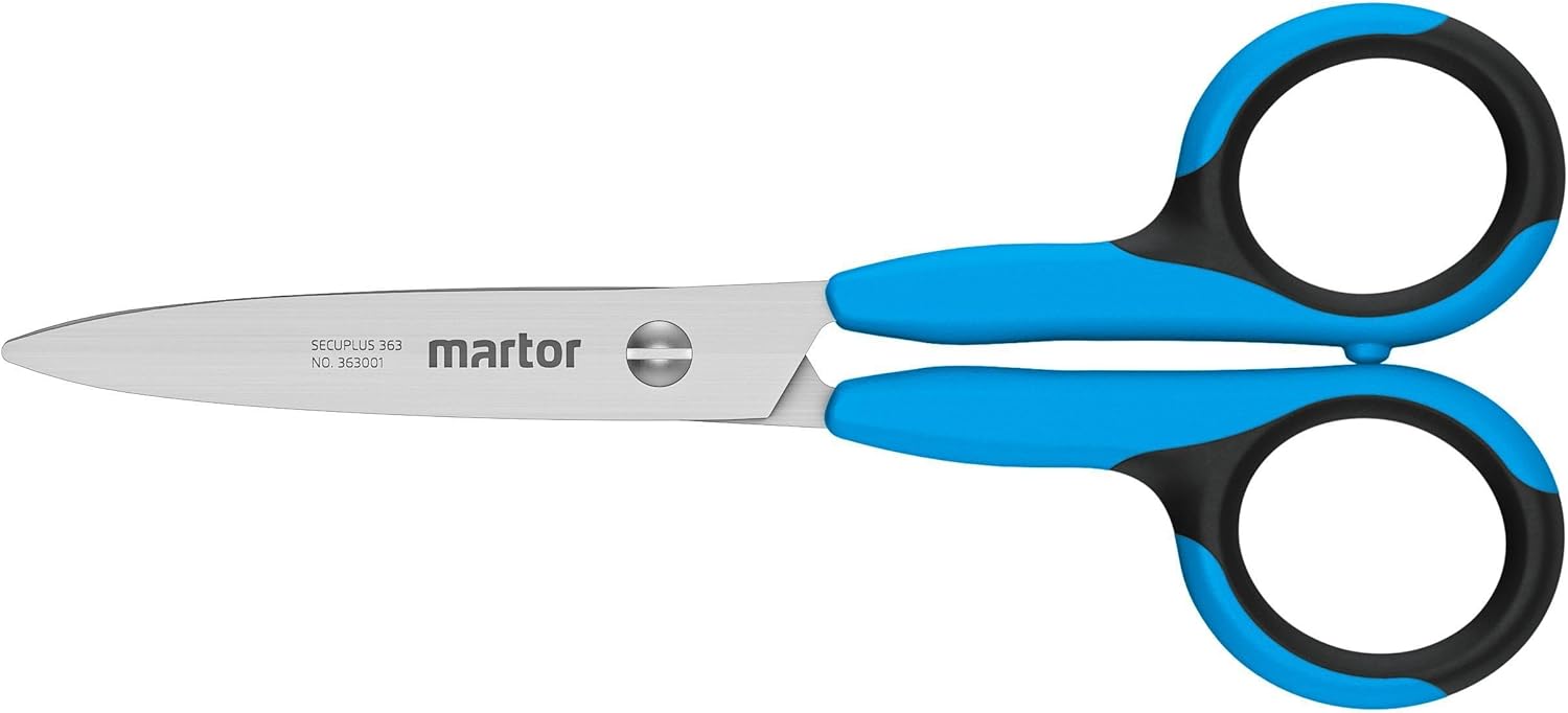 Martor 363001.00 "Secumax 363" Safety Scissors - Grey/Blue/Black