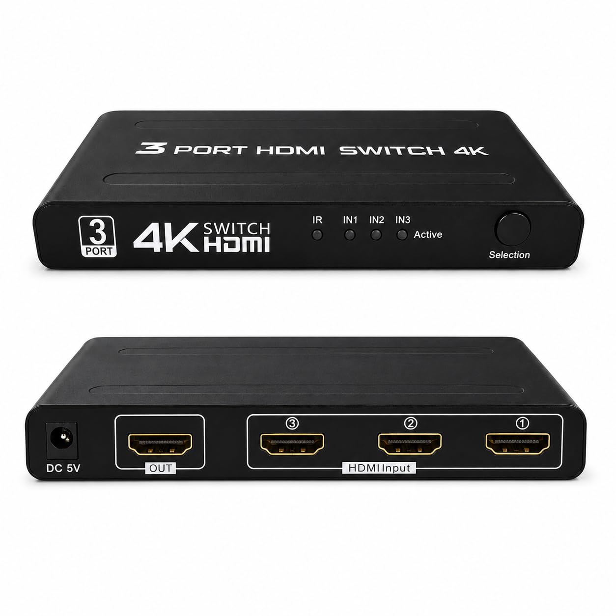 MICROWARE 3 Port HDMI Switch 4K with Remote, 3 in 1 Out HDMI Selector, Auto Switching, 4K 30Hz HDMI Splitter Switch for TV, Monitor, Projector, Laptop, PC, Gaming Console-picture-53