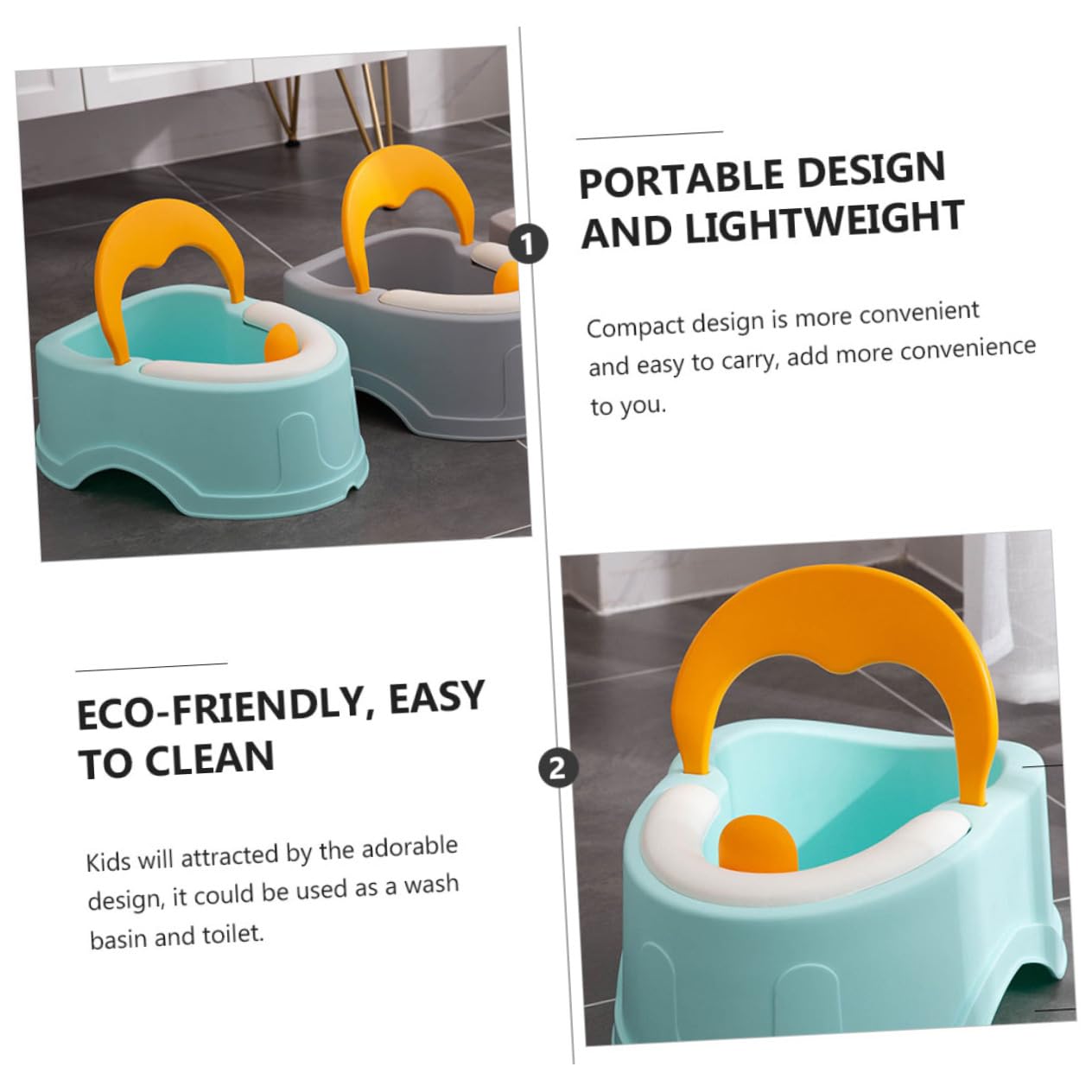 Vaguelly 1pieza Inodoro Infantil Compacto y Duradero Para Niño Niña Asiento Adaptador De Baño Portátil Diseño Atractivo y Práctico Para Uso Casa y Viajes