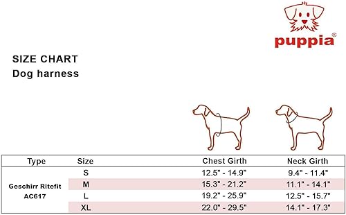 Miniatura 6 de Arnés con cuello ajustable Puppia Authentic RiteFit, S, Verde