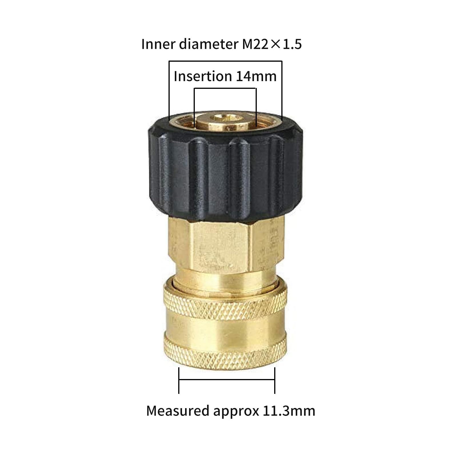 Wjelet Pressure Washer Adapter M22 Female to 1/4 - Image 2