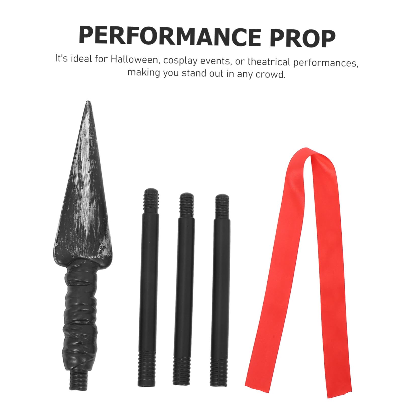 BESPORTBLE 2 Pièces Lance Médiévale Romaine Plastique pour Cosplay Accessoire de Fête et Jeu Interactif pour Halloween et Performances