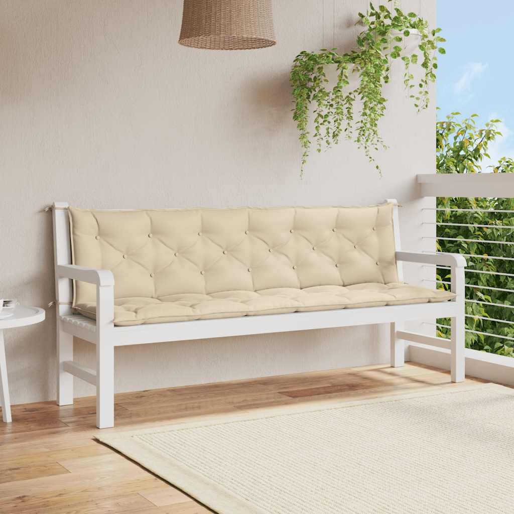 Coussin de banc de jardin beige épais 7cm fini les assises dures sur vos chaises