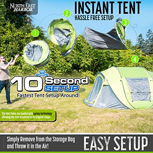 Carpa plegable ligera resistente al agua para 4 personas miniatura 2