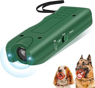 Anti Barking Control Device, 3-in-1 Dual Sensor Ultrasonic Dog Bark Deterrent with LED Light - 33ft Range, Ultrasonic Dog Chaser, Dog Whistle to Stop Barking - Dog Barking Control | Barking Silencer