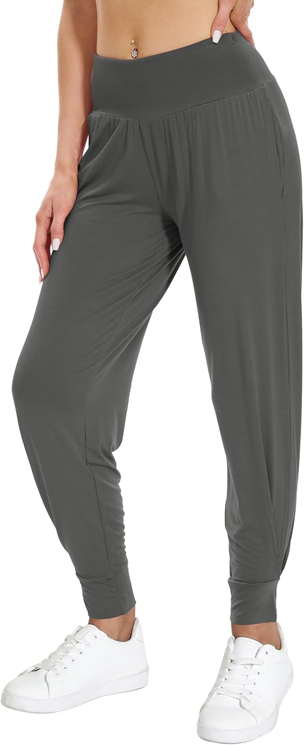 WiWi Women's Yoga Pants Viscose from Bamboo Stretchy Joggers Pant Comfy Lounge Bottoms Pajama S-XXL - Image 4