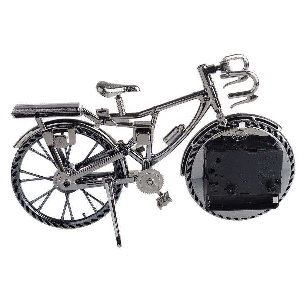 Leadigol Bicycle Creative Retro Model Home Desk Stand Clock Glamorous Bedroom Quartz