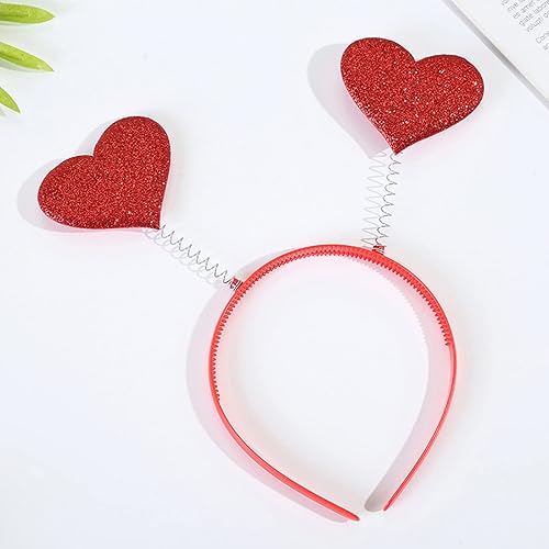 Miniatura 5 de 4 diademas de corazón rojo para el día de San Valentín, diadema de amor, diadema para el cabello, bandas para el cabello para mujer, cosplay,