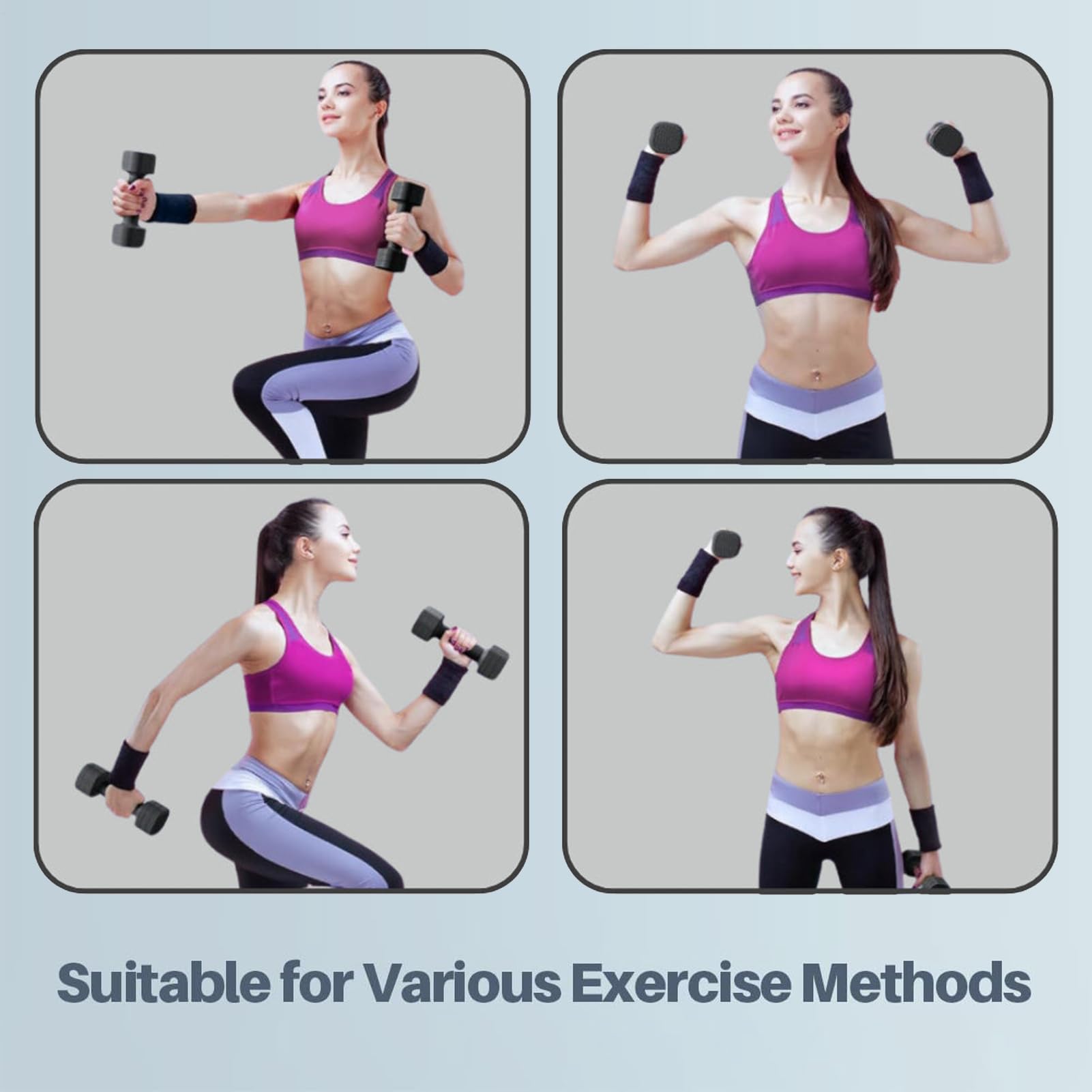 Pesas De Mano Para La Mujer Mancuernas De Ejercicio Y Fitness Portátiles Y | 2 Piezas Para Gimnasio en Casa Ejercicio Entrenamiento Completo Cuerpo Fuerza Resistencia y Pesas