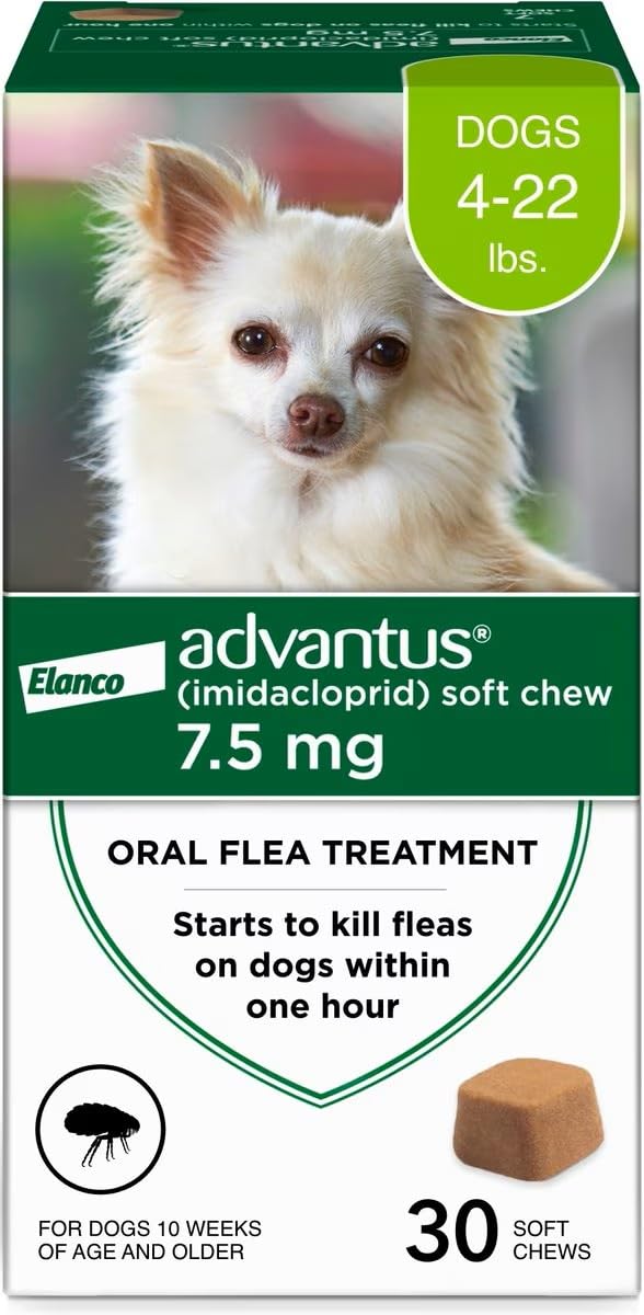 AdvantusDog Fast Acting Oral Flea Treatment Soft Chews Dogs 4 - 22 lbs. | 30 ct.