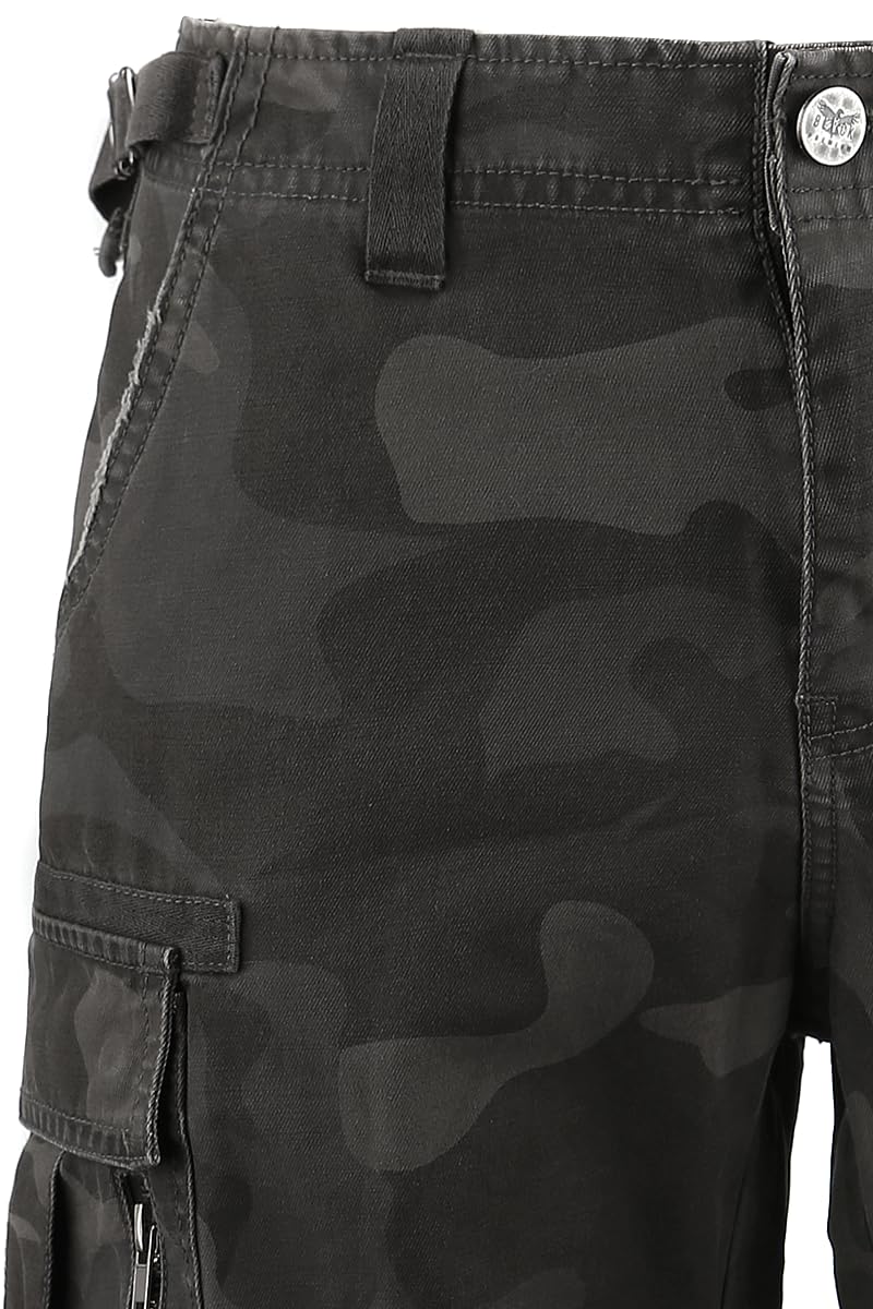 Black Premium by EMP Mujer Pantalón Corto Cargo Camuflaje