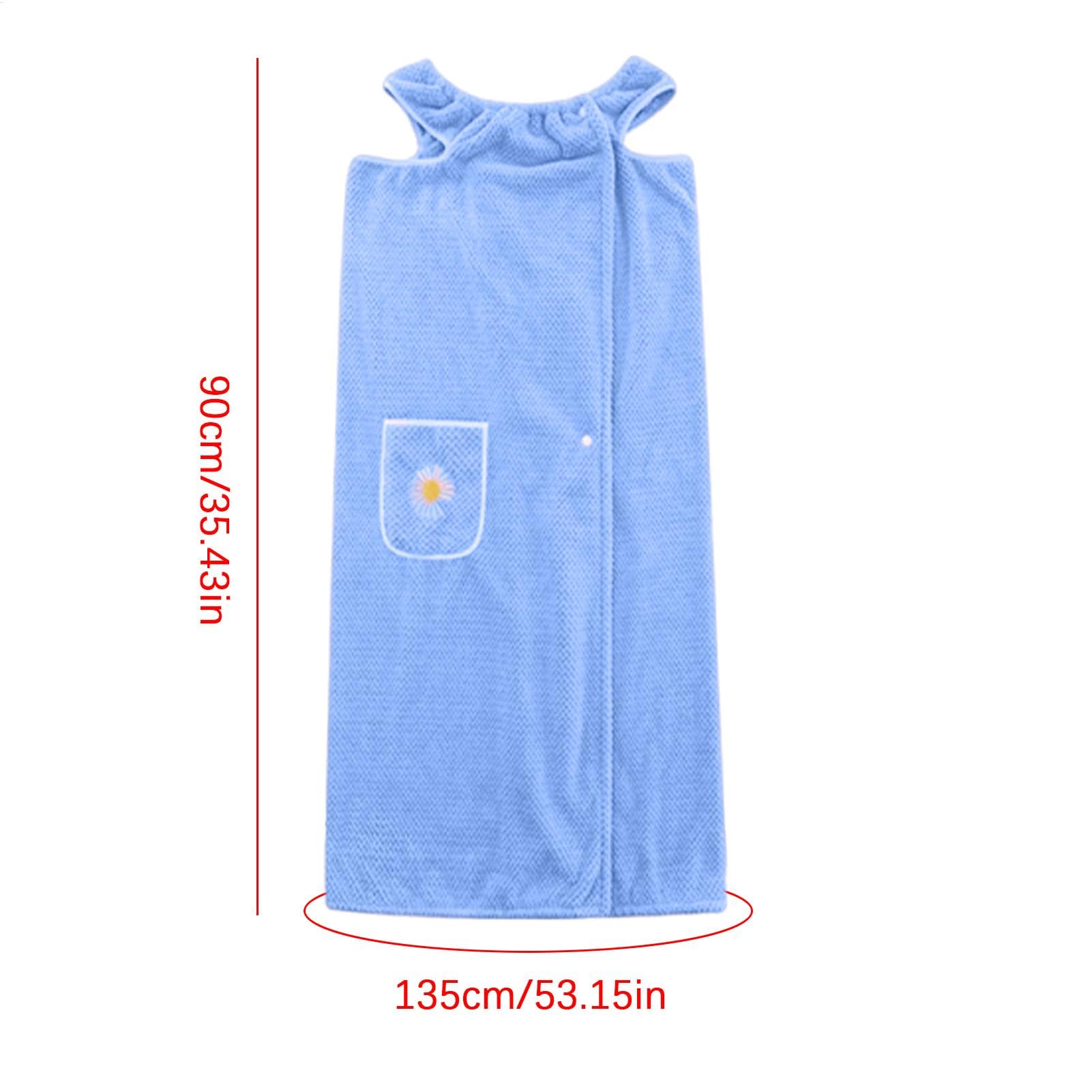 Toallas para mujer – Bata envolvente absorbente de secado rápido de forro polar coral con bolsillo para el hogar, spa, viajes