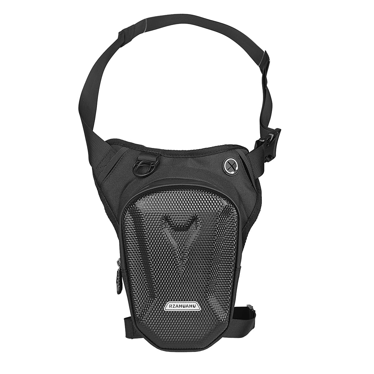 Marsupio Gamba Moto,Borsa Gamba Moto con Due Scomparti Principali per Riporre Oggetti Separati,Cinghie Regolabili per Vita e Gamba per Adattarsi a Diverse Misure Corporee