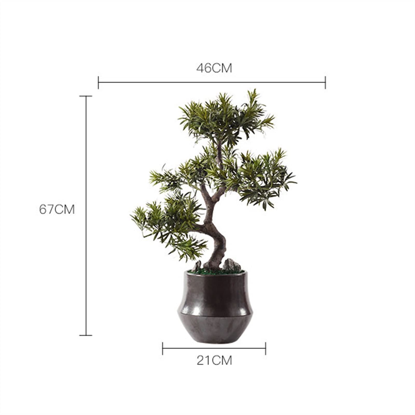 Symulowane rośliny doniczkowe 26 cali sztuczne rośliny drzewko Bonsai kryty odkryty Bonsai ozdoba salon wejście ceramiczna roślina doniczkowa do domu, dekoracja biurowa Dekoracje wnętrz