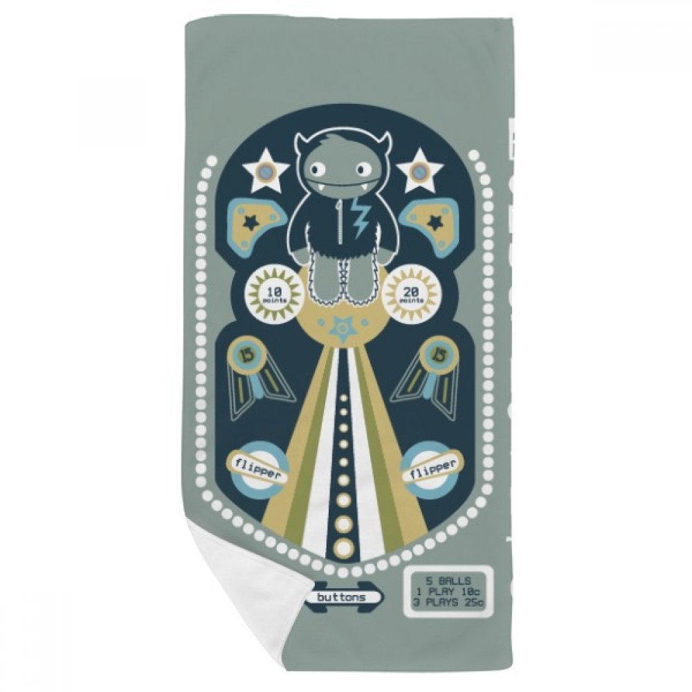 Serviette de bain alien monstre douce 35x70cm pour peaux sensibles et enfants