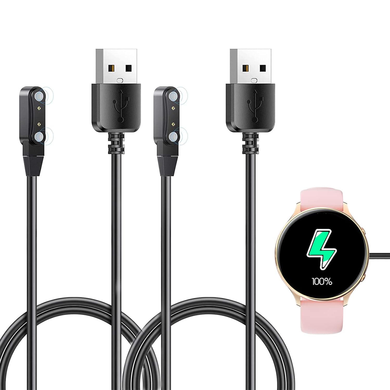 VALYV 2 Packs Smartwatch Charger Cable Compatible with