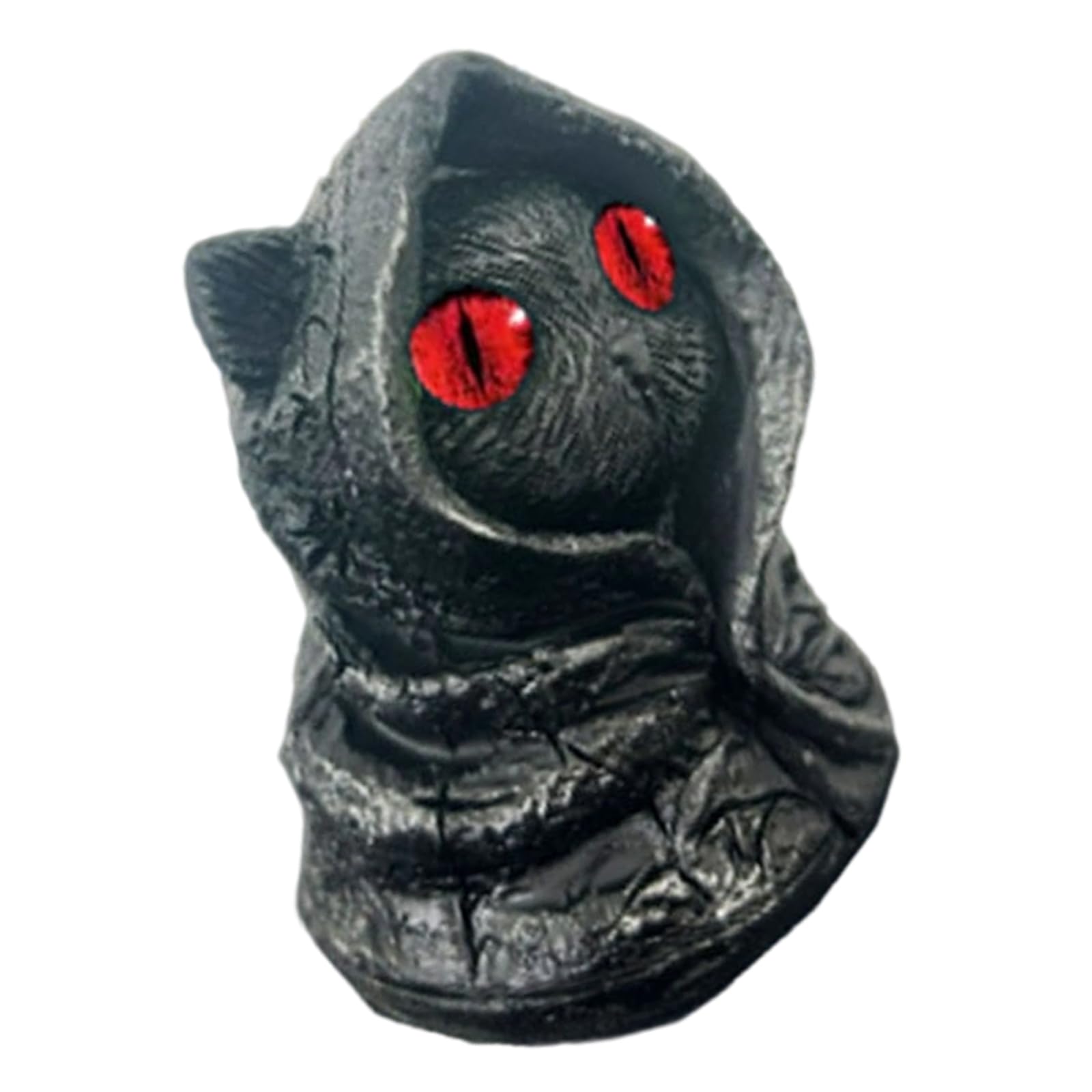Nucelit Halloween Decors Gothics Black Statue Sculpture Mysterious Hooded Figurines, Tabletop Ornaments Cats Lovers Gifts Halloween Party Decorations