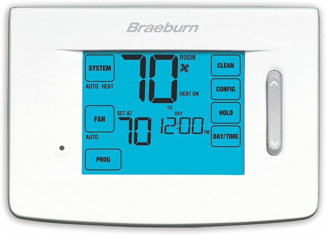 Braeburn 5320 Touchscreen Hybrid 7, 5-2 Day or Non-Programmable Thermostat