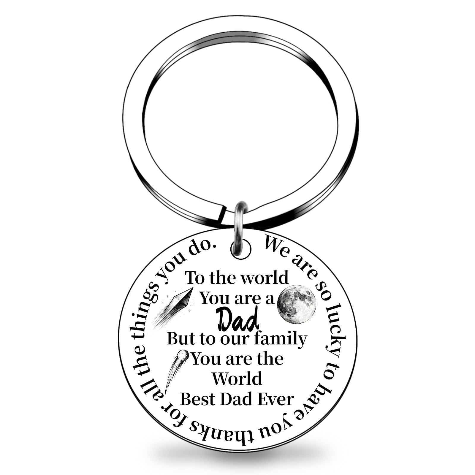 Quluvaeri Boys Silver Best Dad Ever Keyring Gifts For Dad Gifts From Daughter Son