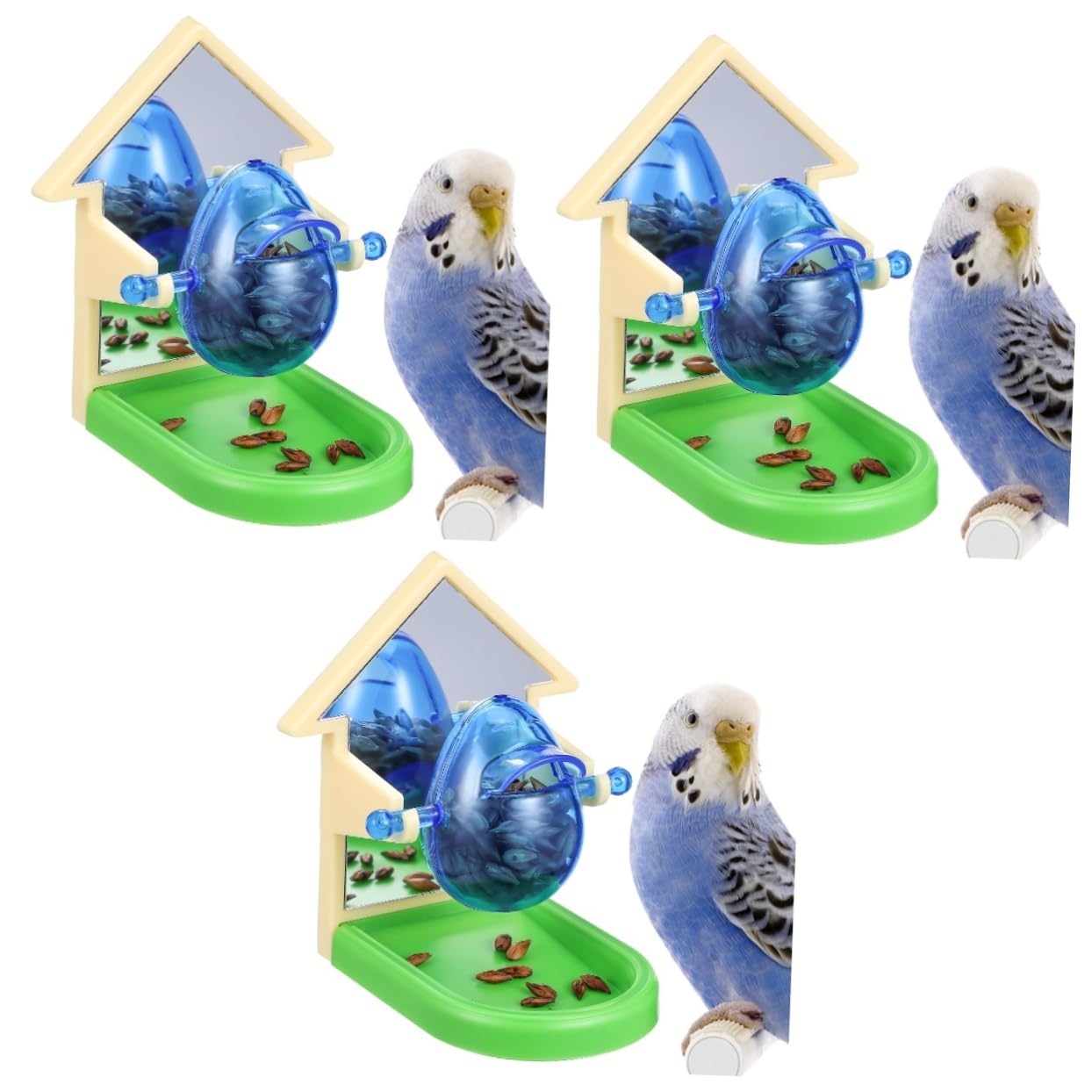 Sosoport 3stücke Educational Parrot Toy Mit Lustigem Futterspielzeug Für Wellensittiche Spiel Und Bewegung Langlebig Und Leicht Zu Transportieren
