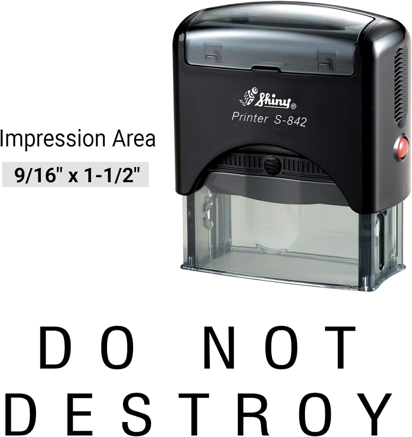 Tampon DO NOT DESTROY Shiny 842 pour sécuriser vos papiers de bureau