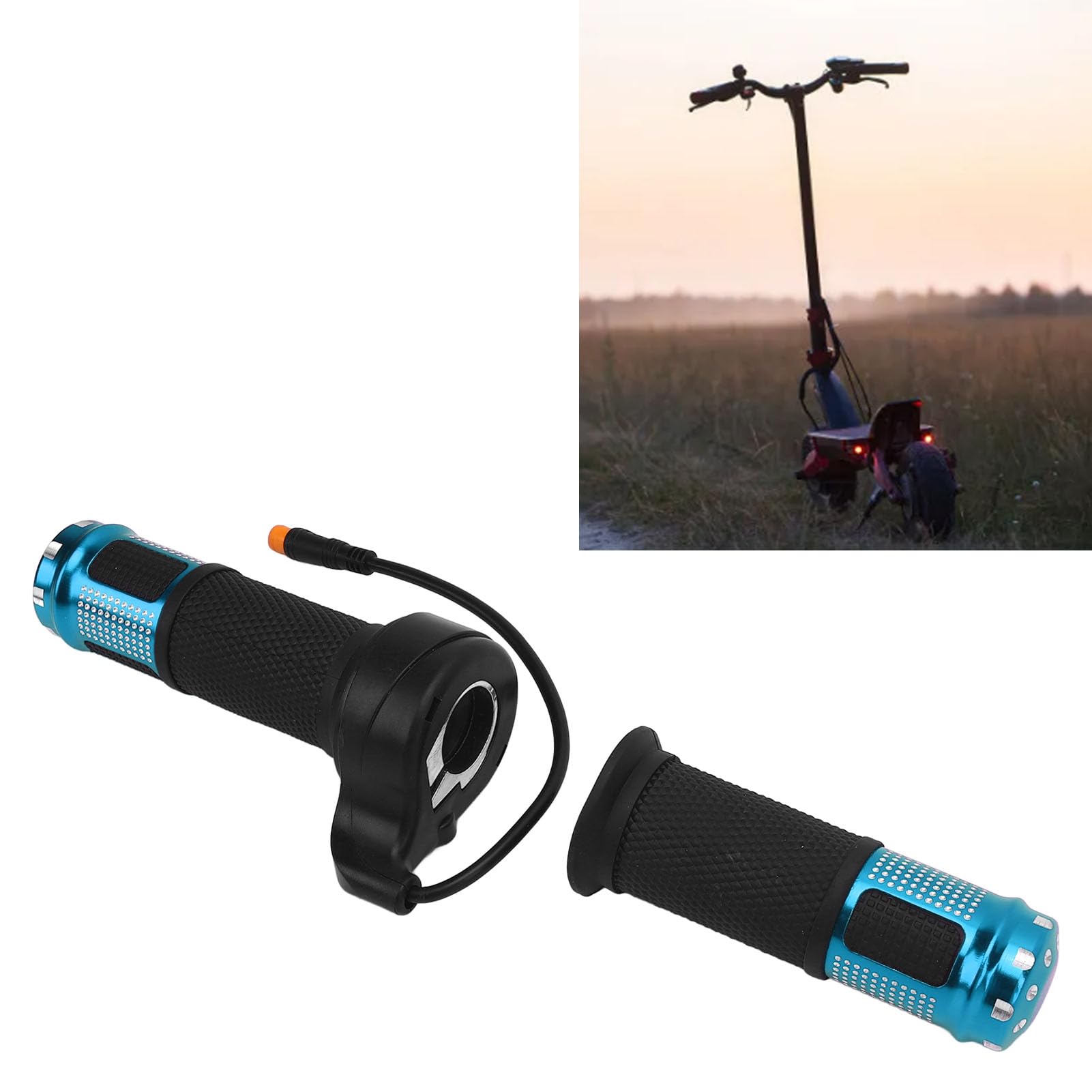 Denash Empuñadura del Acelerador para Scooter Eléctrico, Manillar del Acelerador Giratorio ABS de Aleación de Aluminio con Control de Velocidad sin Esfuerzo, para Scooters SmartGyro — view 6