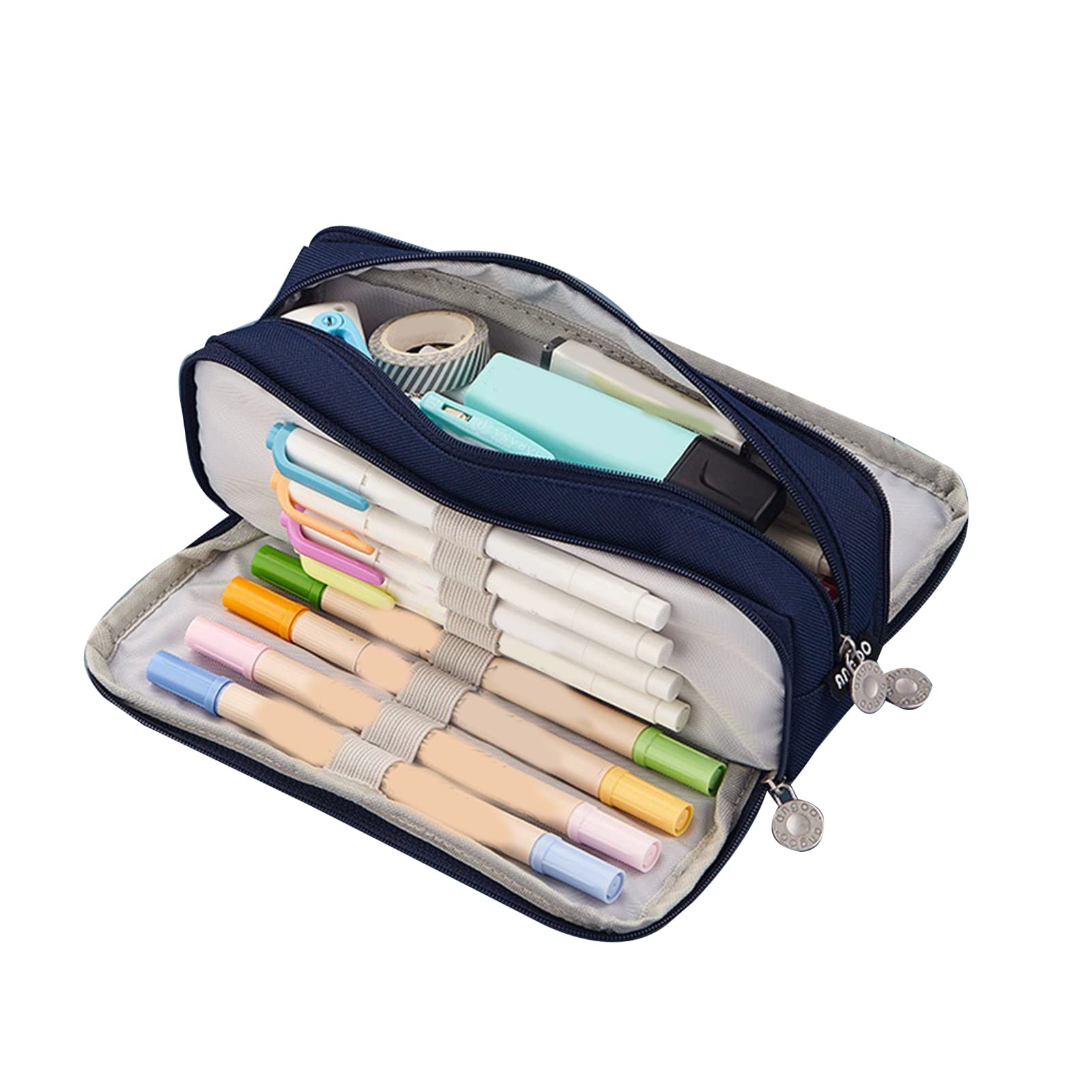 Amazon.co.jp: 筆箱・ファスナー付き筆箱 ピュアカラー 防塵 学校用