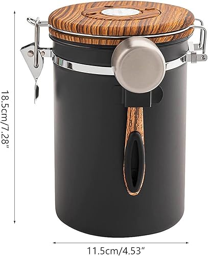 Miniatura 5 de Contenedor de almacenamiento de café de gran capacidad de acero inoxidable Café en grano de café Sellado de llenado de café Contenedor de