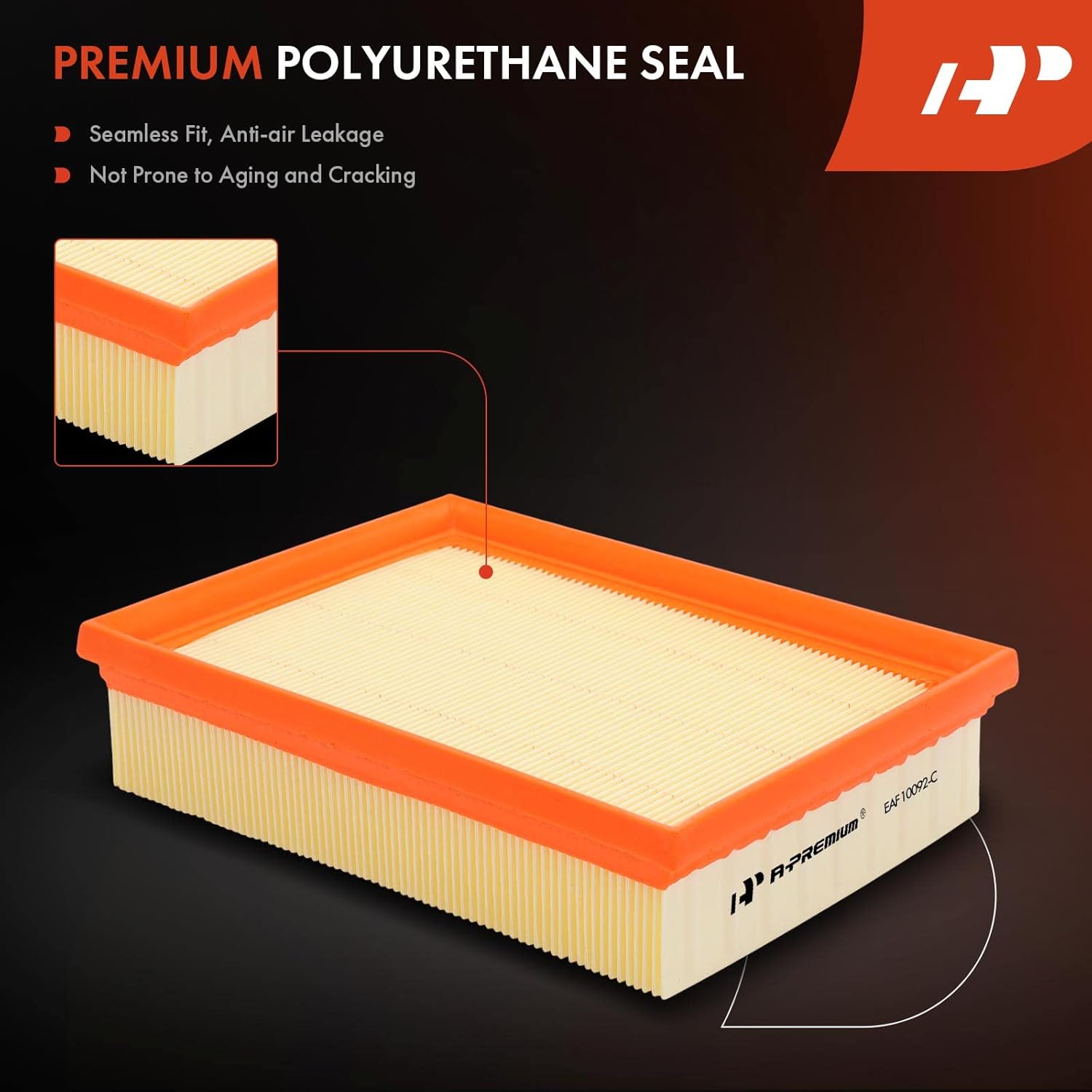 A-Premium 2-PC Engine Air Filter Compatible with Ford Fusion 2006-2012 & Lincoln Zephyr 2006 & Mercury Milan 2006-2011, V6 3.0L, Flexible Panel, Replace# 6E5Z9601GA