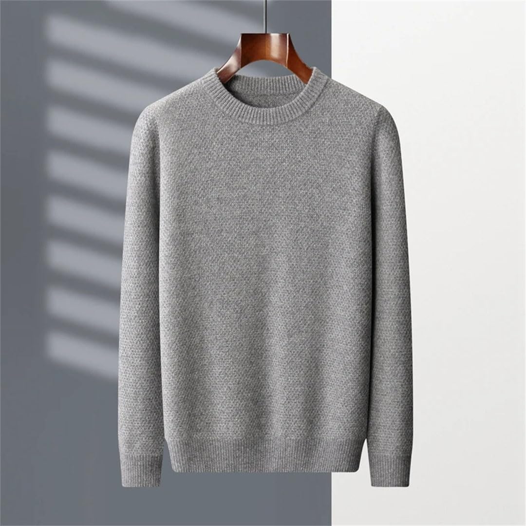 Vogrtcc Maglione Lavorato A Maglia Pullover Casual da Uomo in Cashmere Girocollo