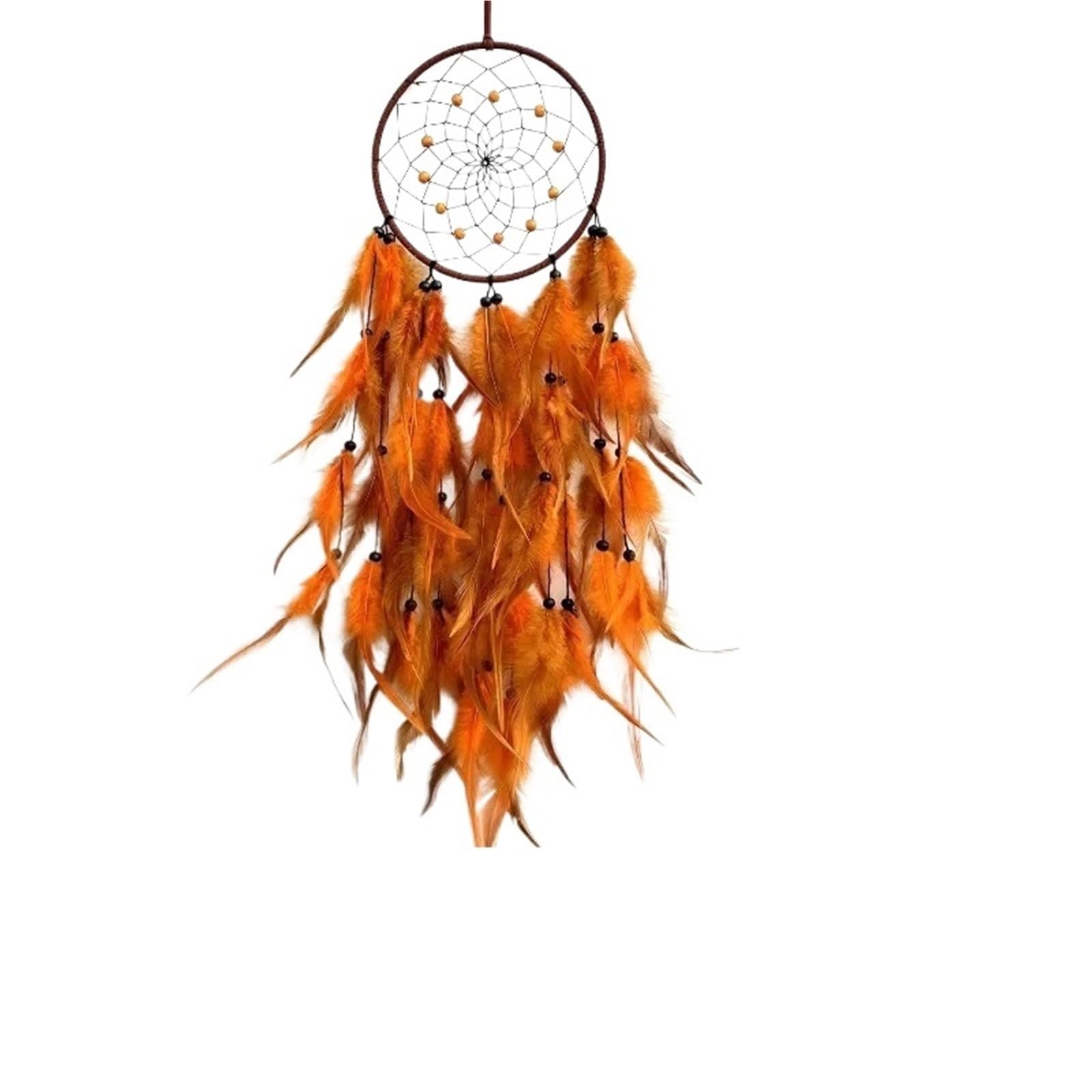 2PCS Home Wall Decoration Dream Catcher Forest Pendant for Bedroom(Orange)