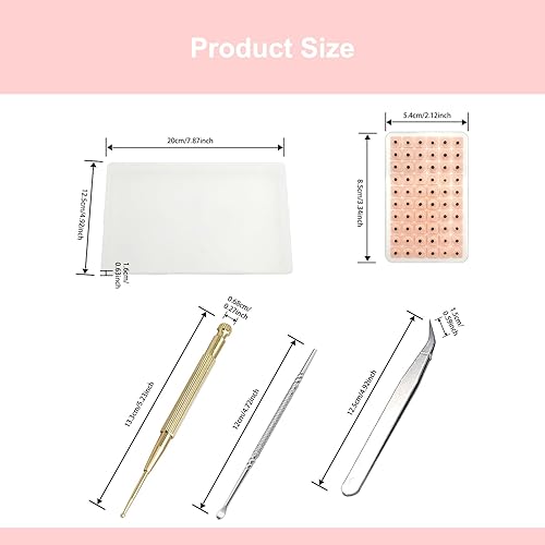 Miniatura 2 de Kit de 600 semillas de acupuntura con aguja de acupuntura, puntas de oreja, guía de gráficos para principiantes, herramientas faciales