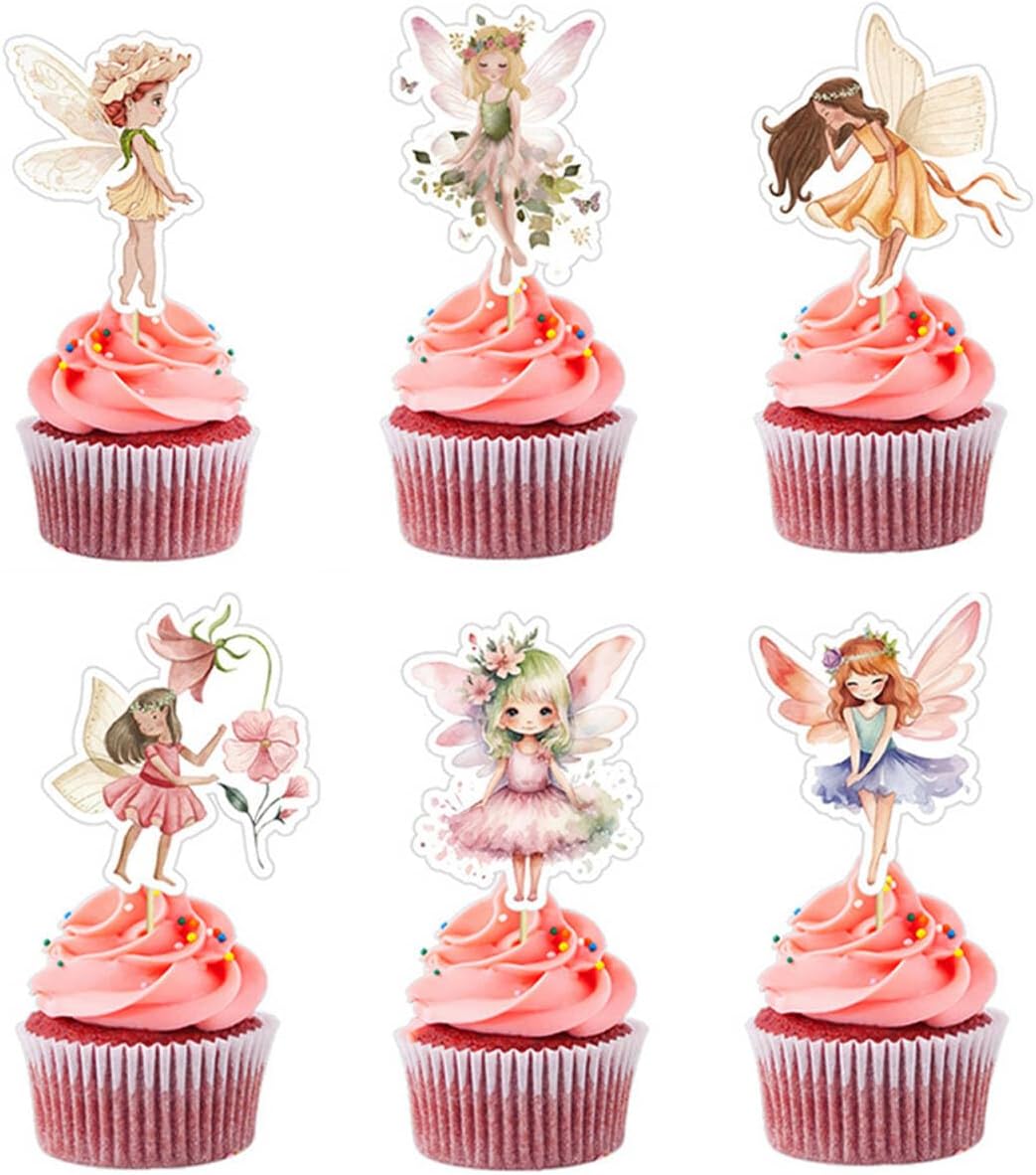 JJUNW 24 stuks kat verjaardag cupcake-toppers, katten muffin decoratie