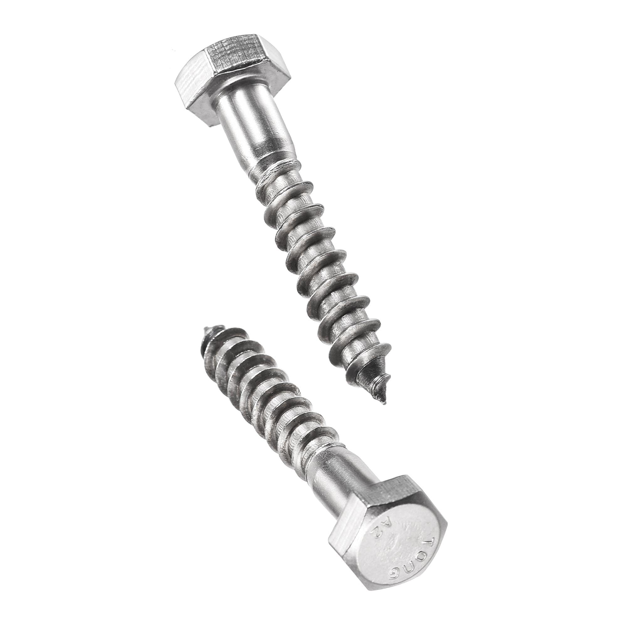 TA-VIGOR 10Pcs Coach Screws, M8 x 45mm Hex Head Lag Bolts