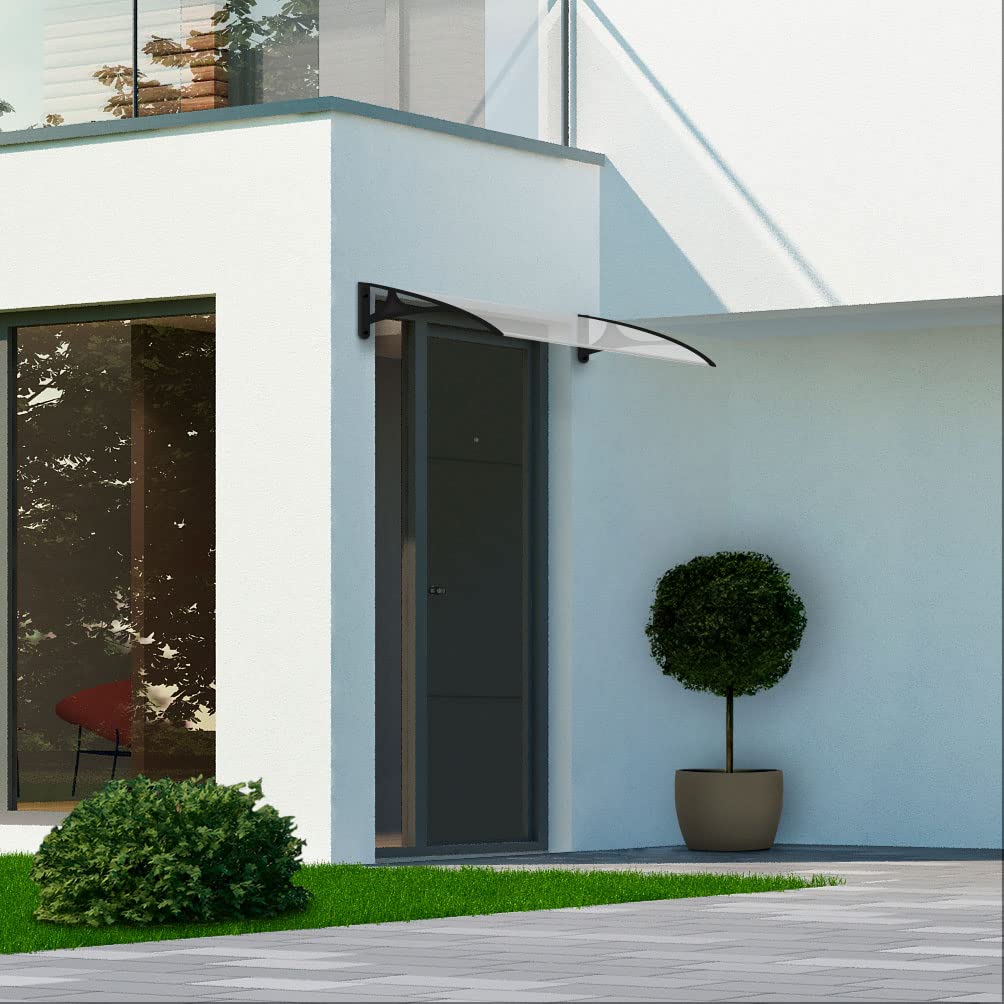 Luifel KEPLER van aluminium - Zwart - 120 x 90 x 22 cm