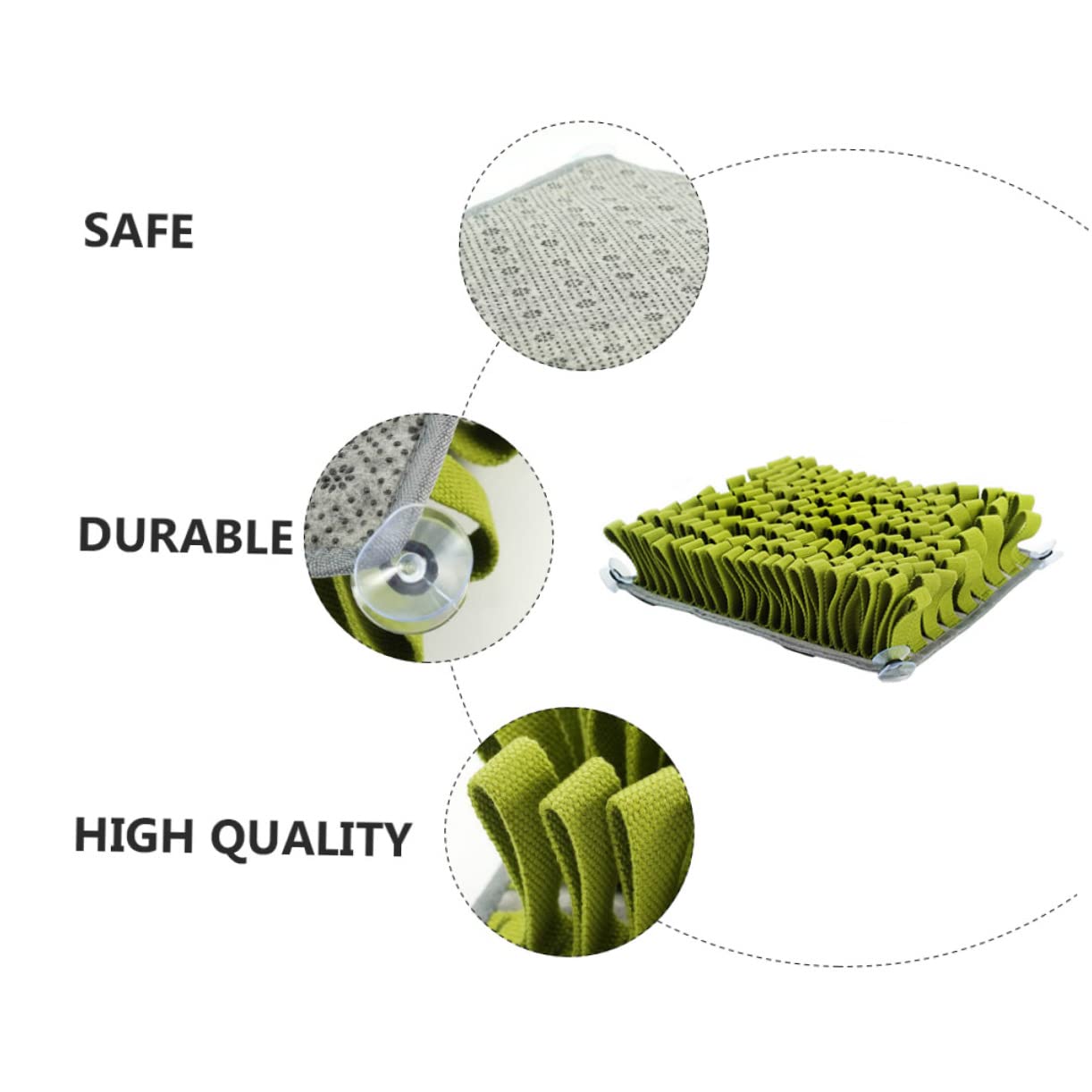 Tapis D’alimentation pour Chien Renifleur en Peluche Vert, 1 Pièce | Tapis de Fouille pour Animaux, Aide au Repas Lent L’entraînement, Format Couverture