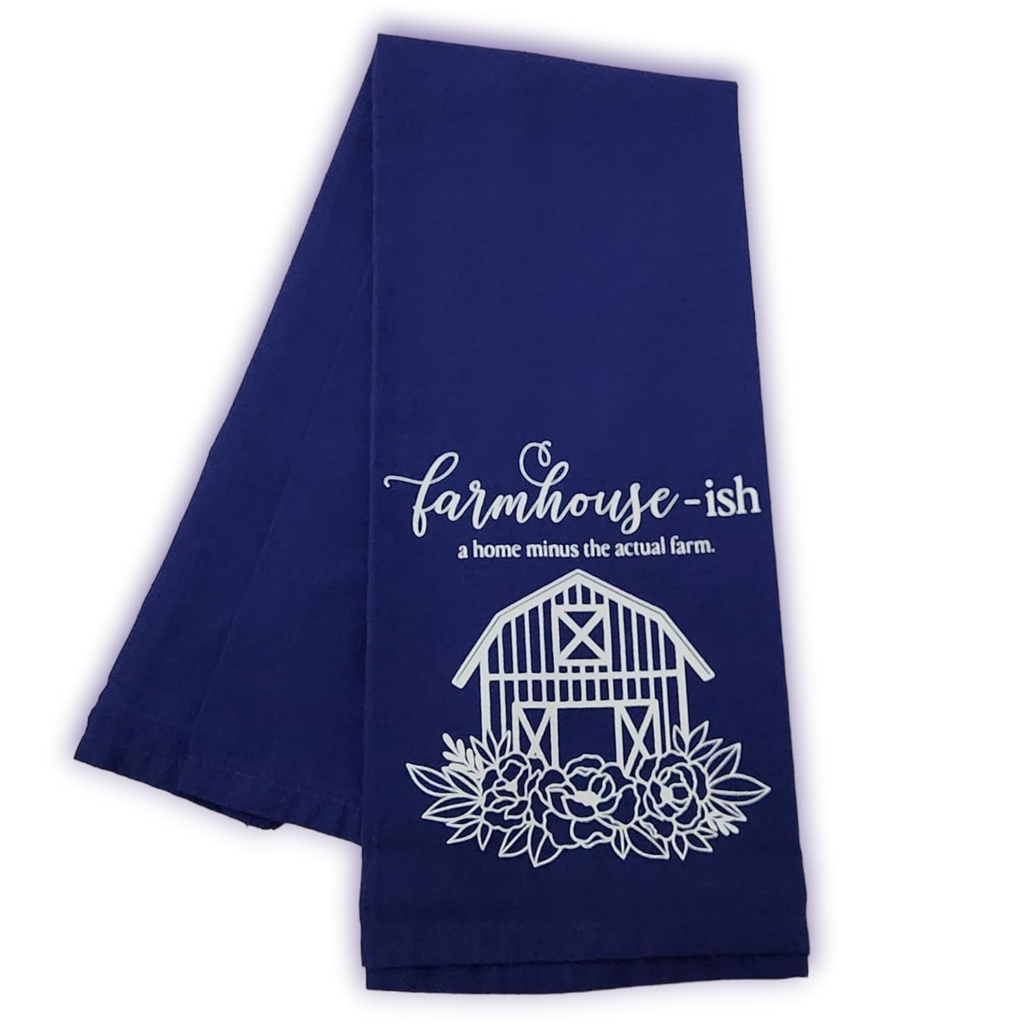 Farmhouseish 28x28 inch tea towel (Blue) Handmade Products