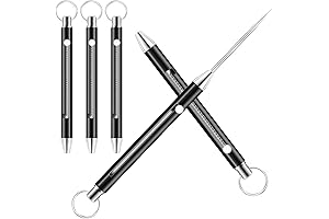 3 Black Keychain Titanium Toothpicks