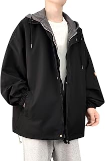 Blandoom Mens Coat Jackets Men's Baseball Jackets Men's Spring Cotton Windbreaker Jacket Mens Lightweight Jacket Waterproof Jackets Rain Jacket Mens Trench Coat