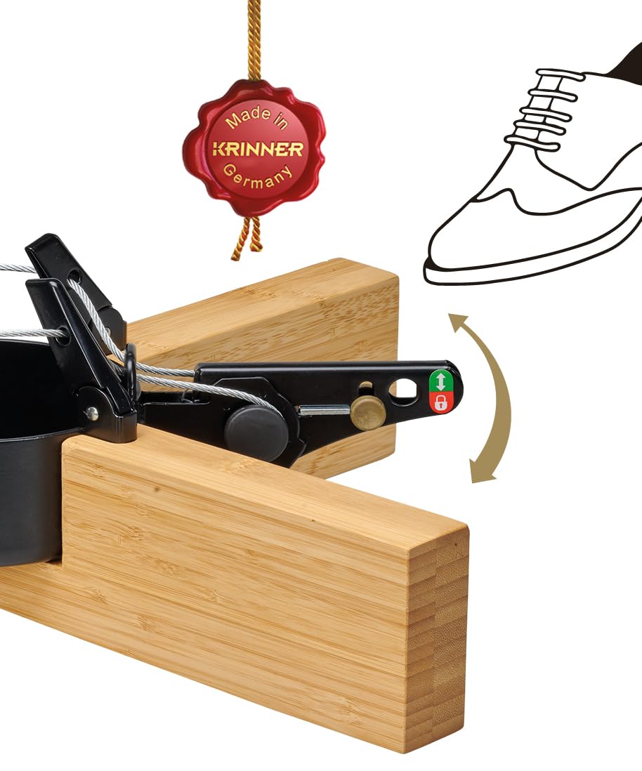 Krinner Design Christbaumständer Kopenhagen Bambus Holz für Baumhöhe bis 2,5m Moderne Weihnachtsbaumständer 50cm mit Rundum-Einseil-Technik