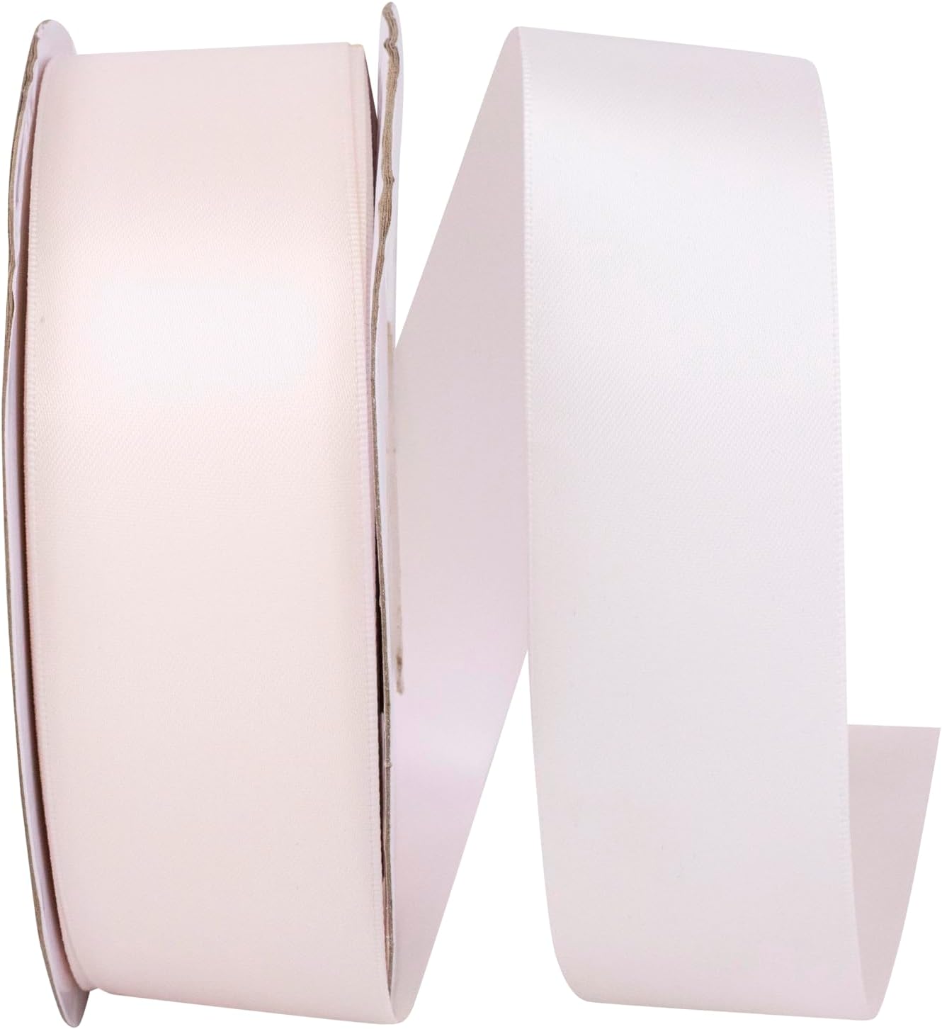 Reliant Ribbon Double Face Df Satin - Bridal Colors Ribbon, 1-1/2 Inch X 50 Yards, Rose Gold
