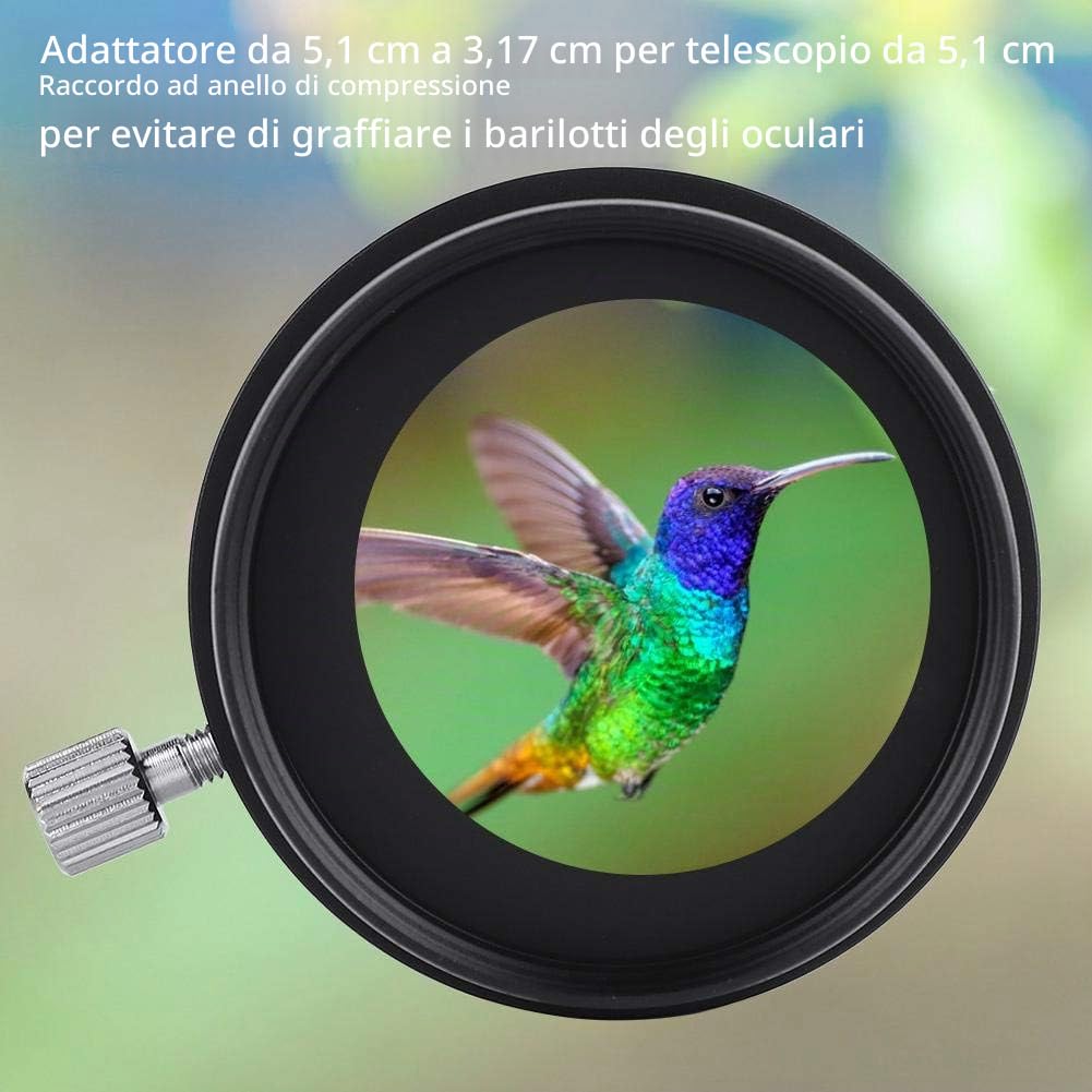VBESTLIFE Adattatore oculare per telescopio astronomico, Anello Adattatore per Obiettivo per Montatura oculare Professionale da 2 Pollici a 1,25 Pollici per telescopio