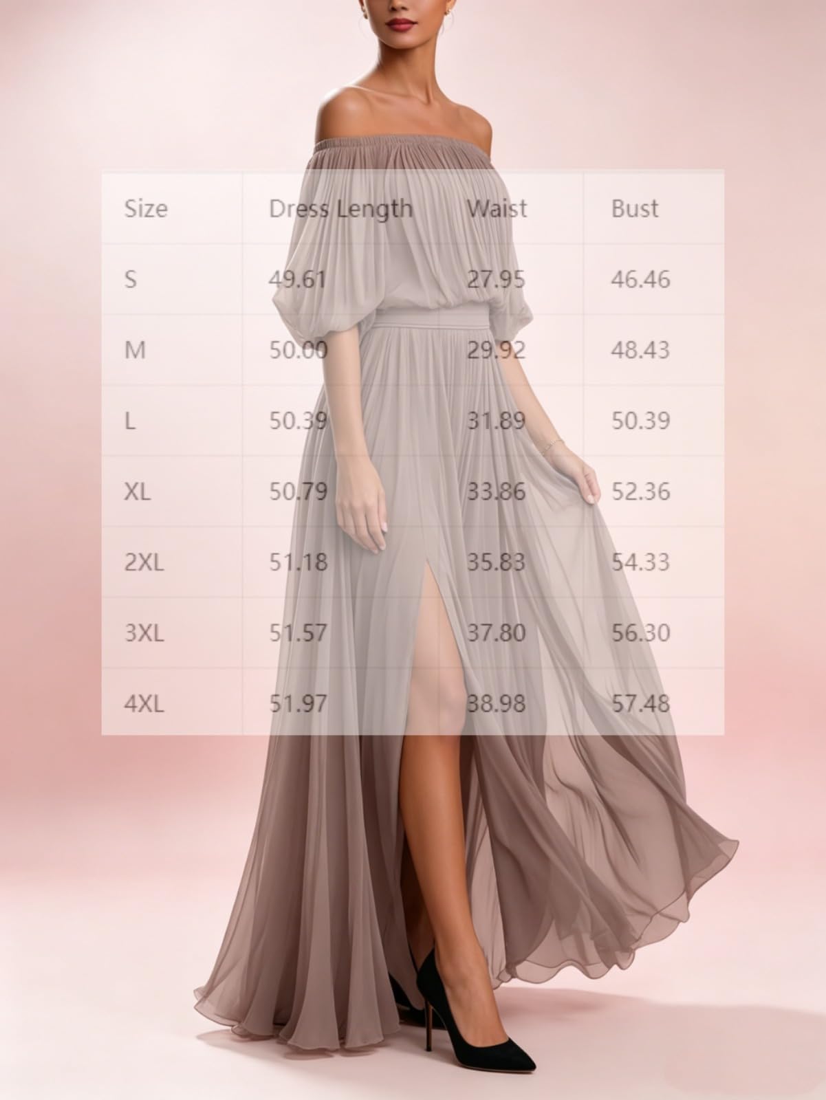 Abiti estivi da donna con spalle scoperte Flowy A Line Maxi abiti lunghi