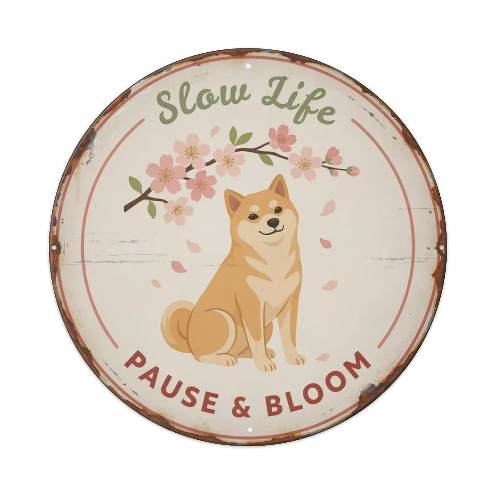 Slow Life Showa Japanese Metal Tin Sign Plaque