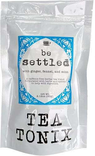 BE Settled Stomach Ease - Té con jengibre, hinojo, menta y hierba gatera, 2.12 onzas (2.12 oz), para mejorar la digestión, aliviar las molestias