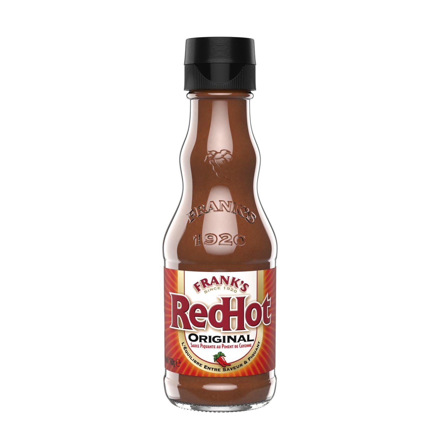 FRANK'S – Sauce Piquante Intense au Piment de Cayenne, Rehaussez Vos Plats avec Épices Authentiques (Flacon 148g) - lot de 4 - Vendu par Lot