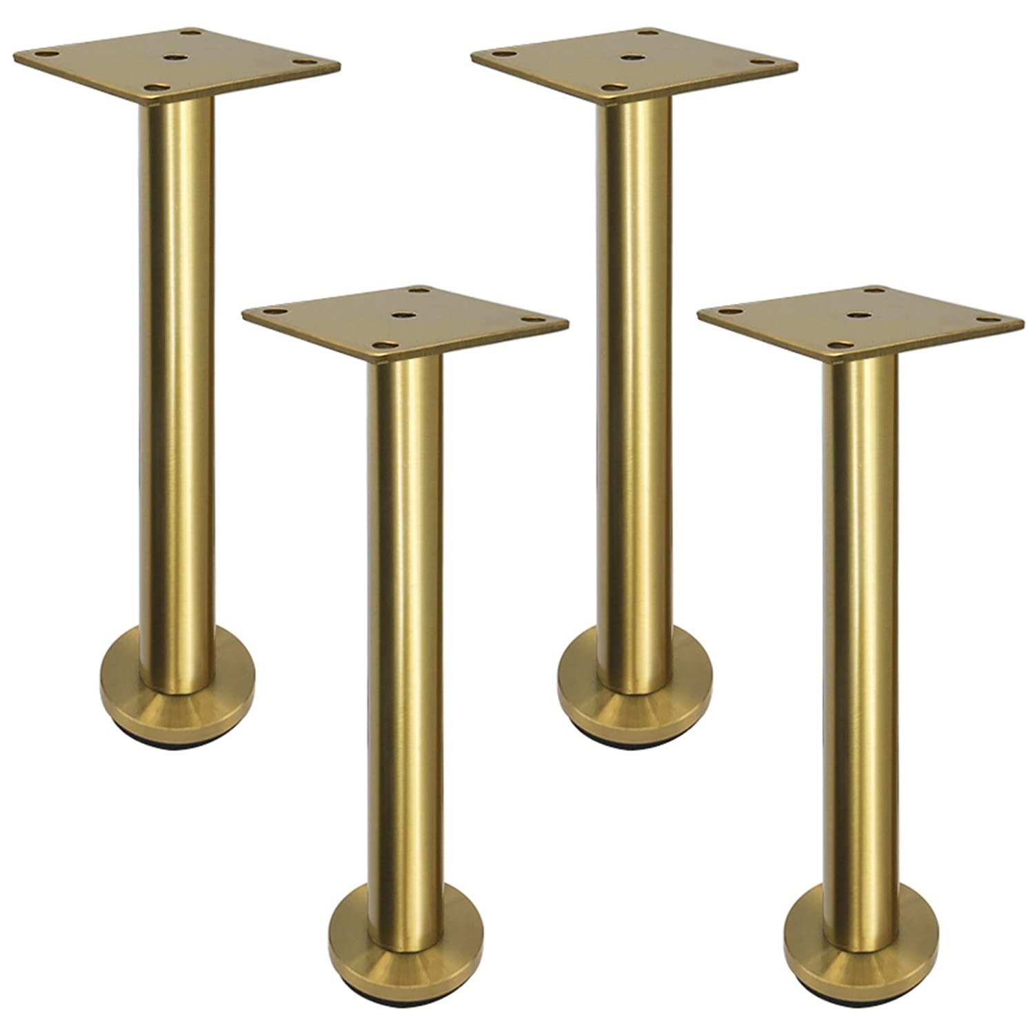 Gambe per mobili Regolabili - 2/4 Pezzi, Gambe per Tavolo in Metallo Moderne, Piedini di Supporto per mobili in Acciaio Inossidabile, per Mobile da Bagno, Mobile TV, oro-42 cm-4 Pezzi